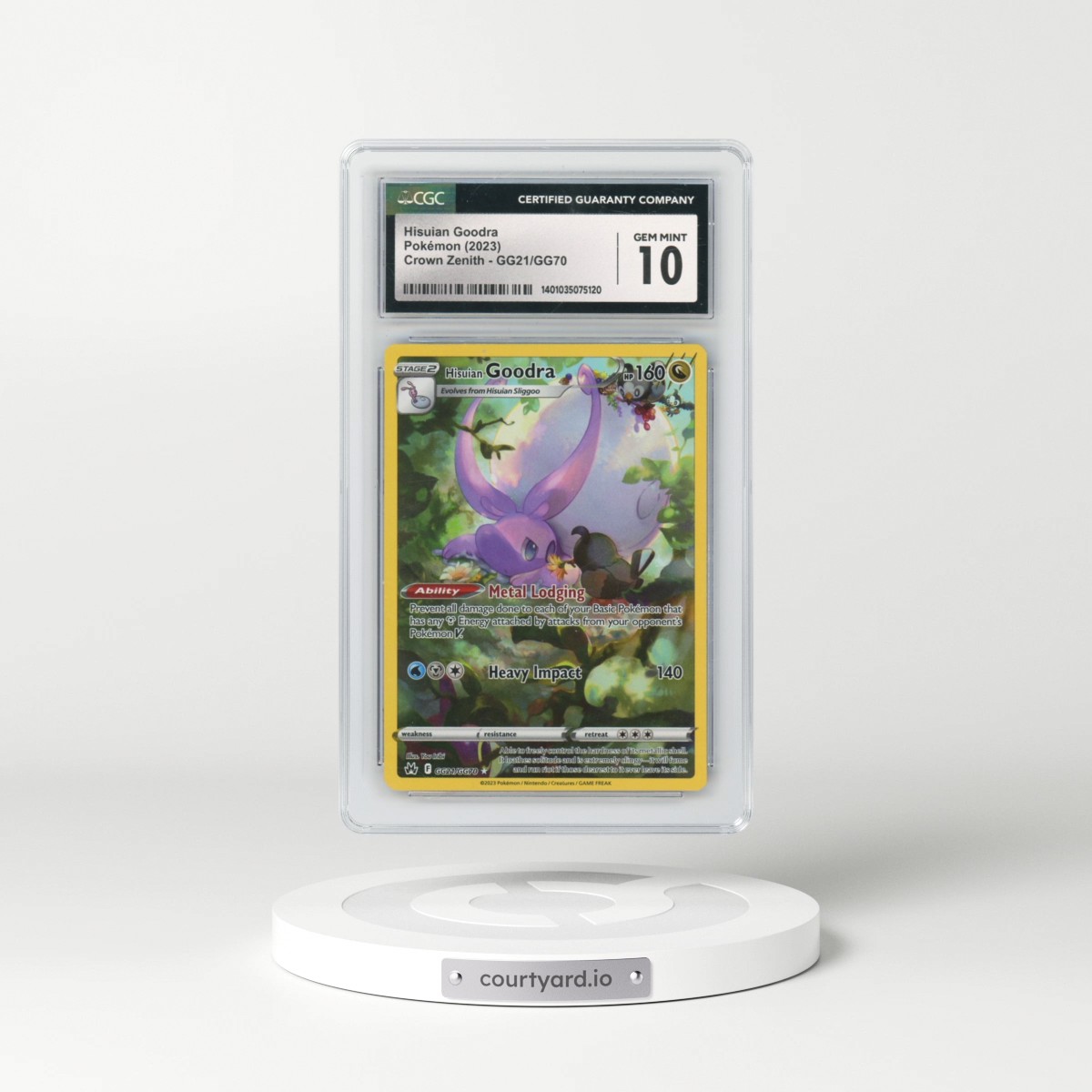 2022 Crown Zenith #GG21/GG70 Hisuian Goodra (CGC 10 GEM MINT)