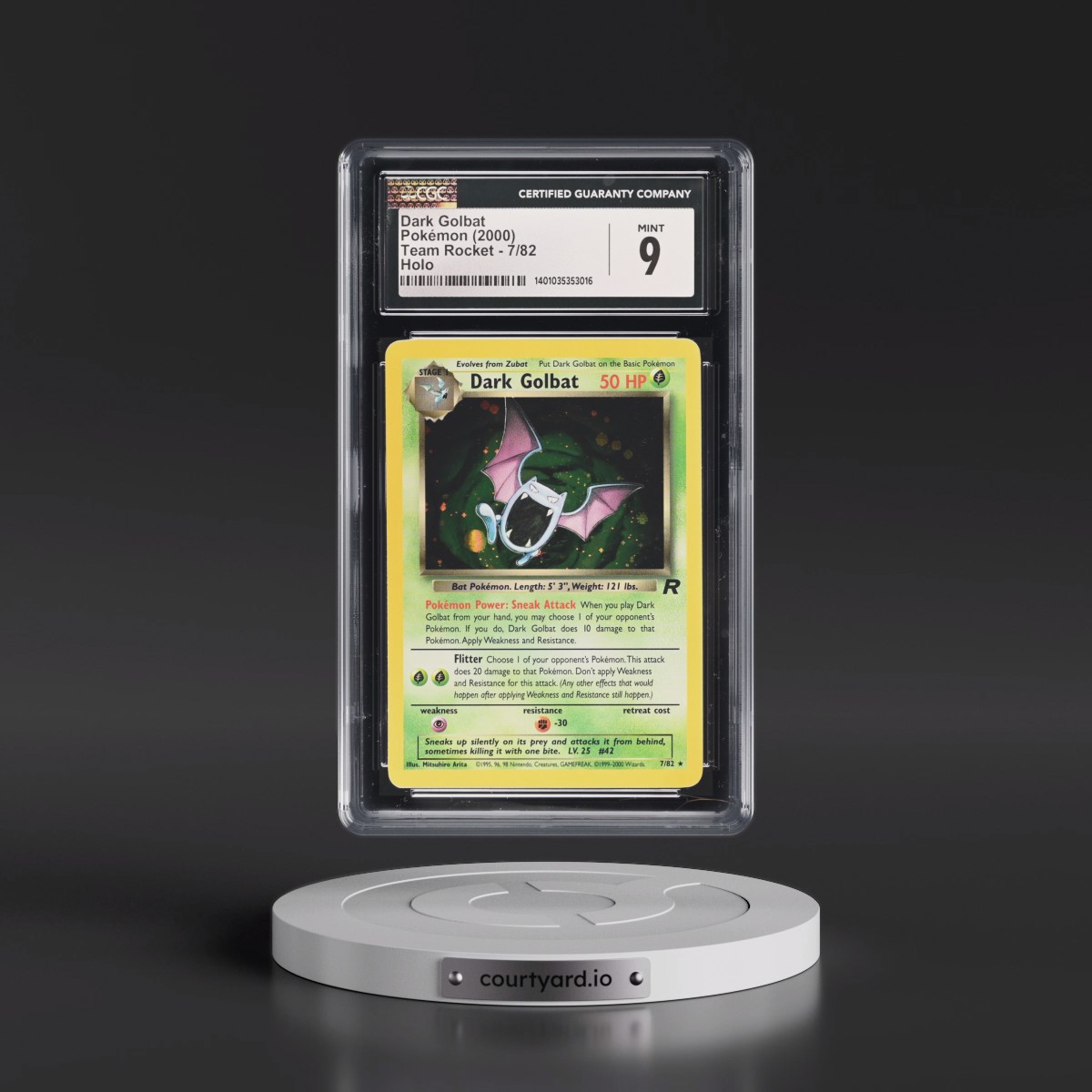 1999 Team Rocket #7/82 Dark Golbat - Holo (CGC 9 MINT)