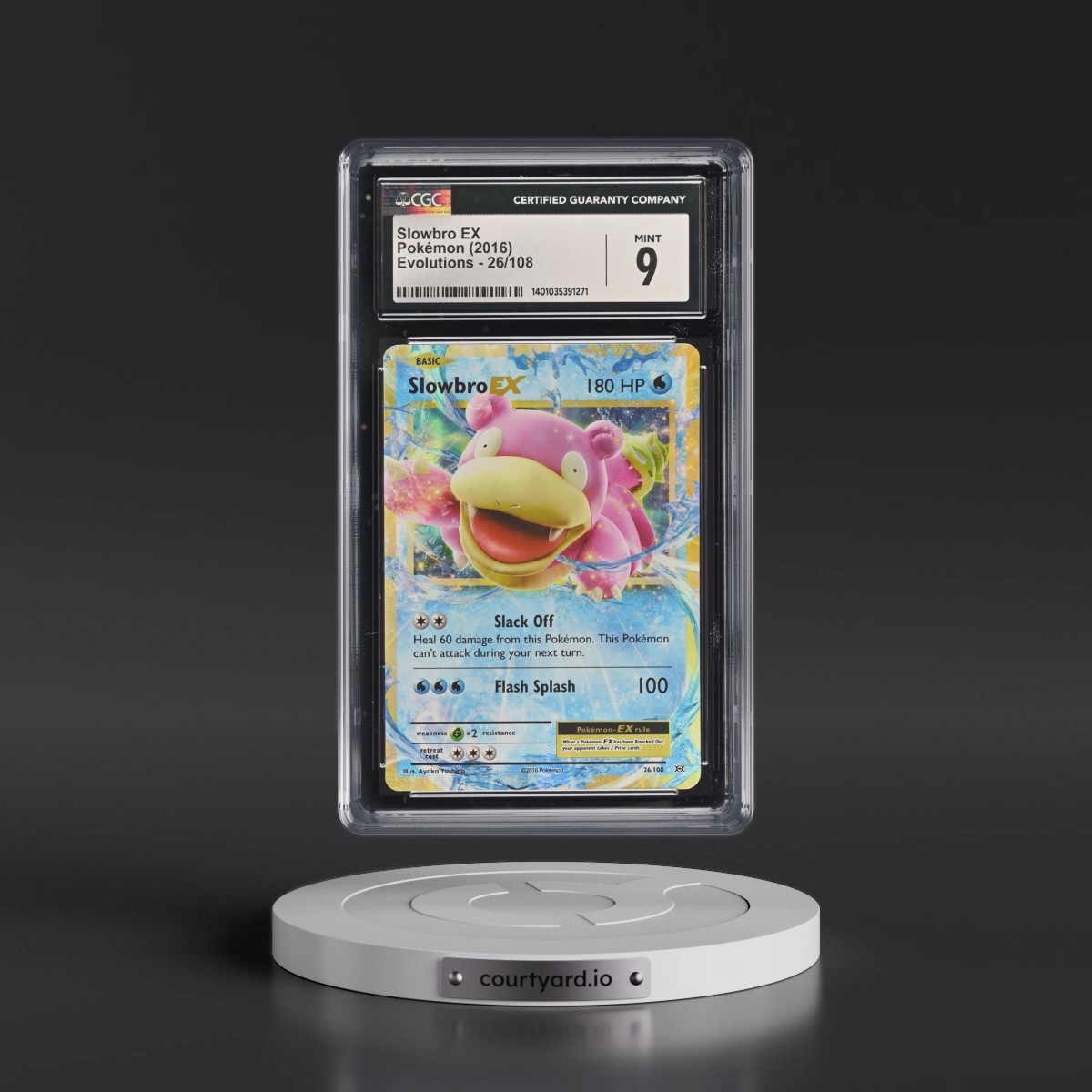 2016 Evolutions #26/108 Slowbro EX - Holo (CGC 9 MINT)