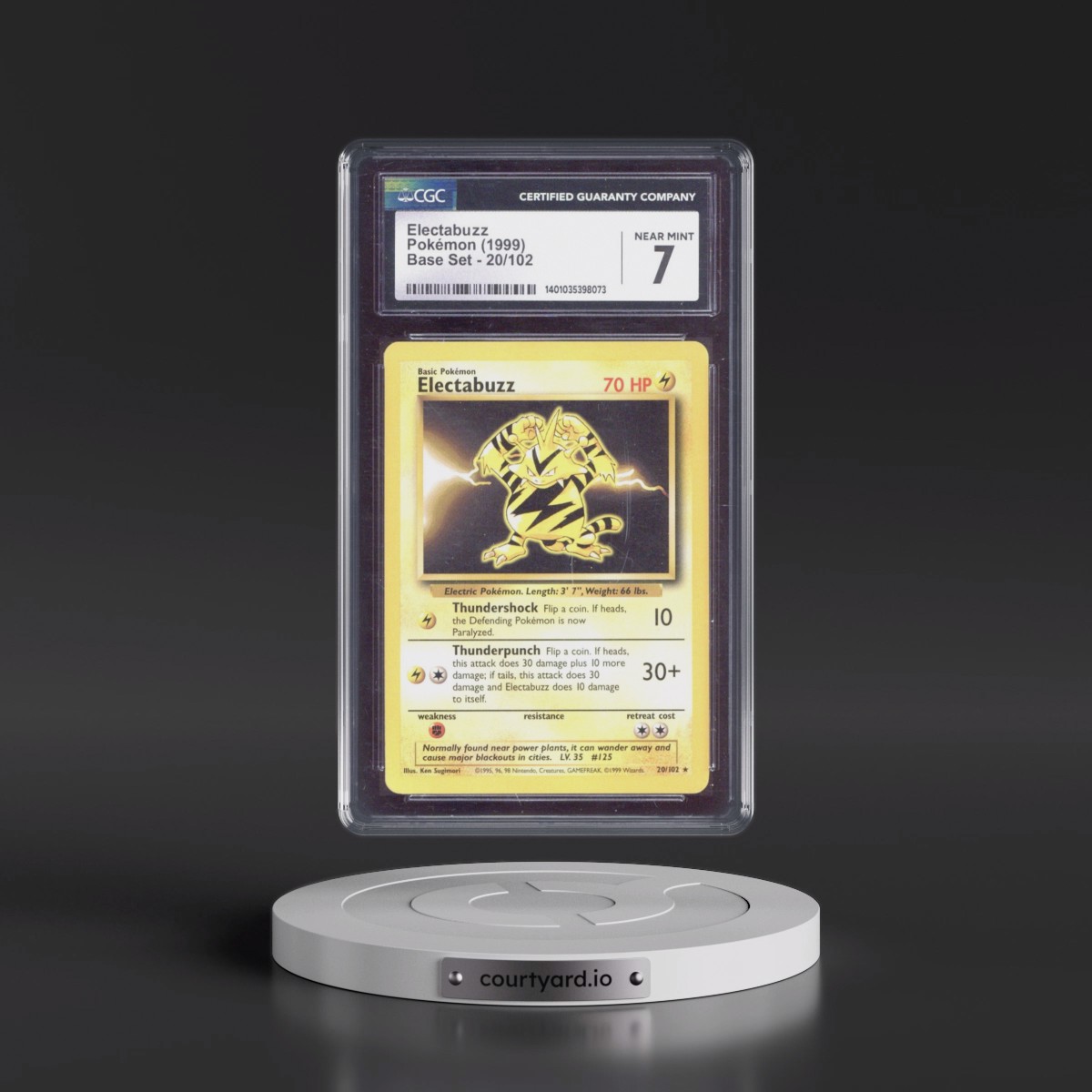 1999 Base Set #20/102 Electabuzz (CGC 7 NM)