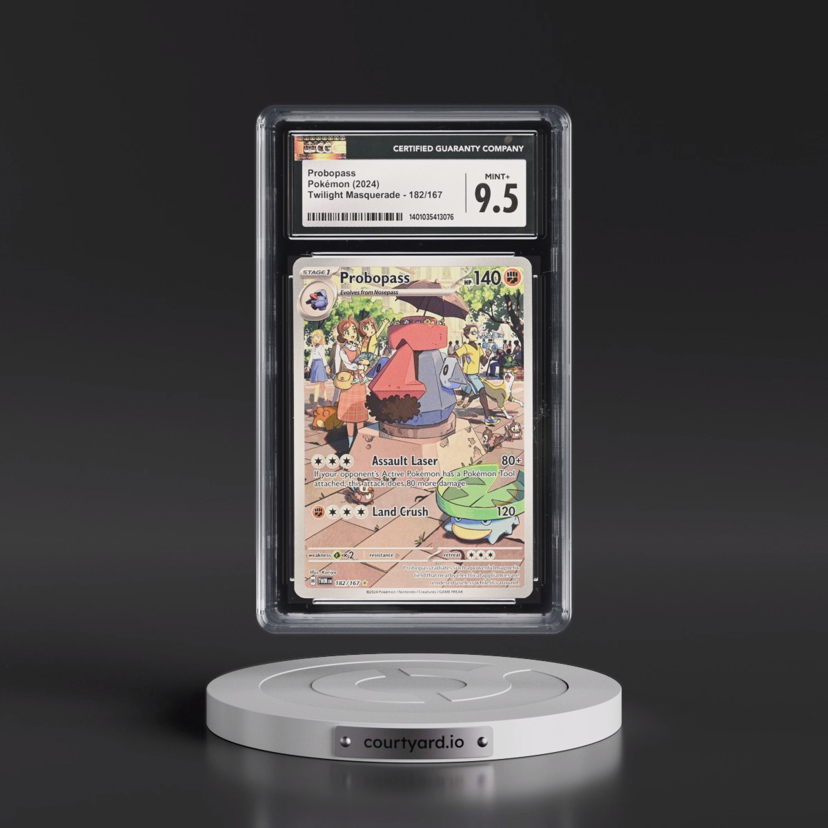 2024 Twilight Masquerade - TWM EN #182/167 Probopass - Illustration Rare Holo (CGC 9.5 MINT+)