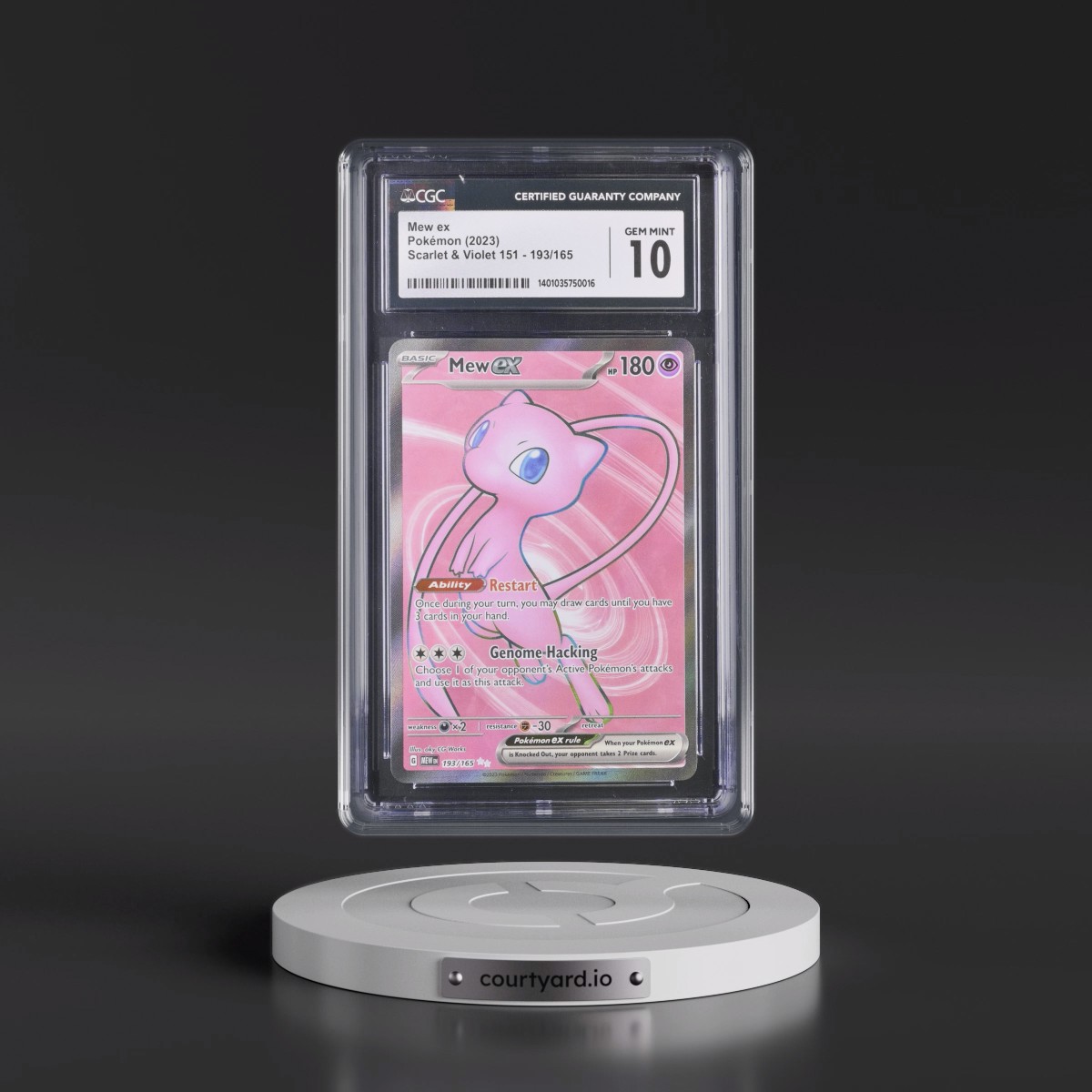 2023 Scarlet & Violet 151 - MEW EN #193/165 Mew ex - Ultra Rare Holo (CGC 10 GEM MINT)