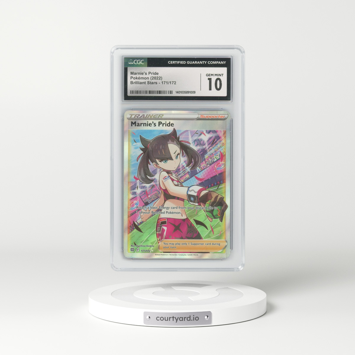 2022 Brilliant Stars #171 Marnie's Pride - Full Art Holo (CGC 10 GEM MINT)