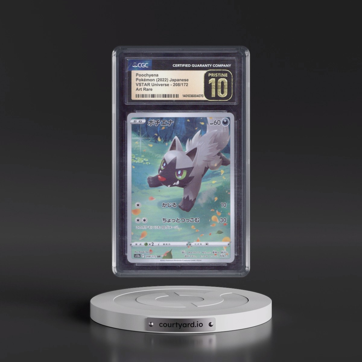 2022 VSTAR Universe #208/172 Poochyena - Art Rare Holo (CGC 10 PRISTINE)