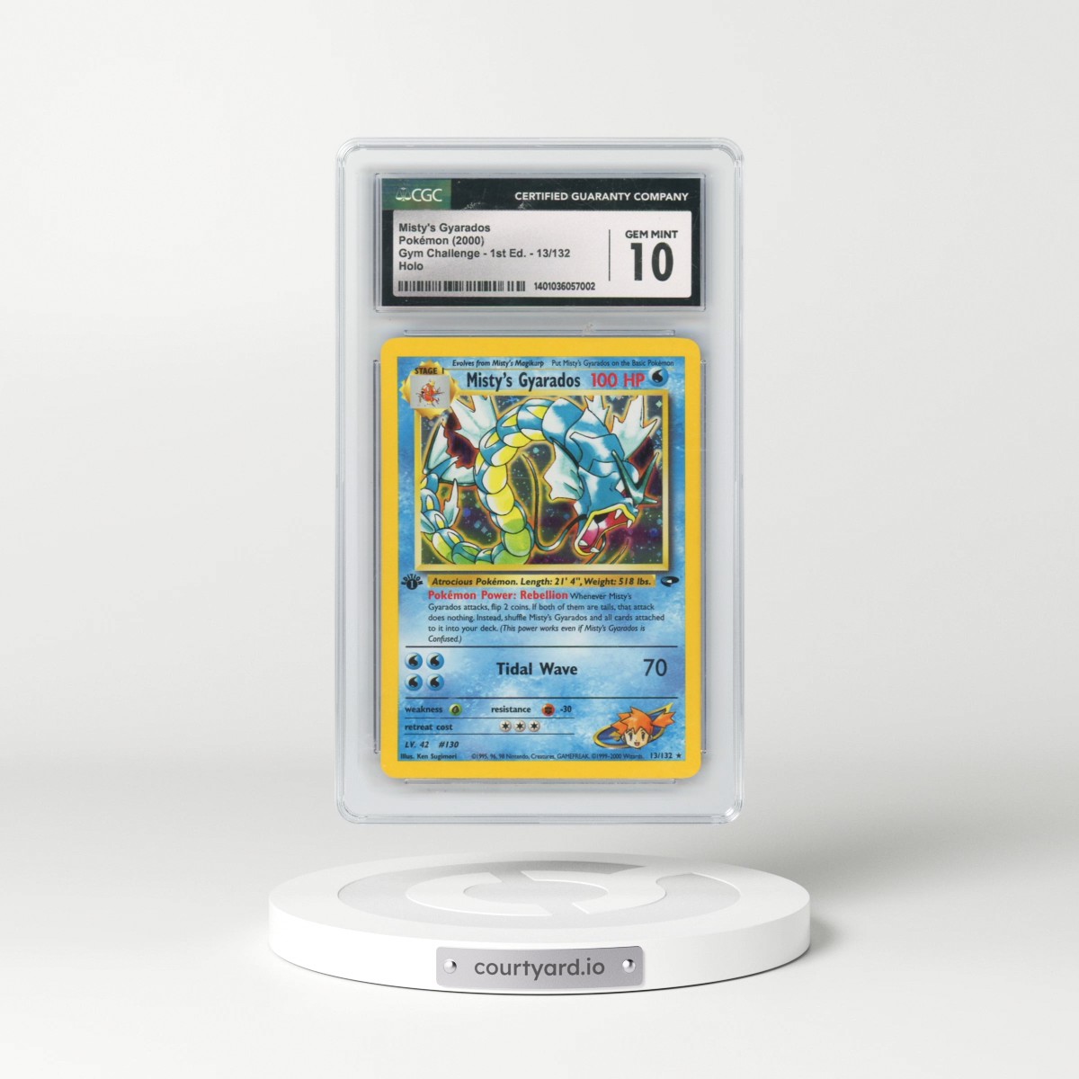 2000 Gym Challenge #13/132 Misty's Gyarados - 1st Edition Holo (CGC 10 GEM MINT)