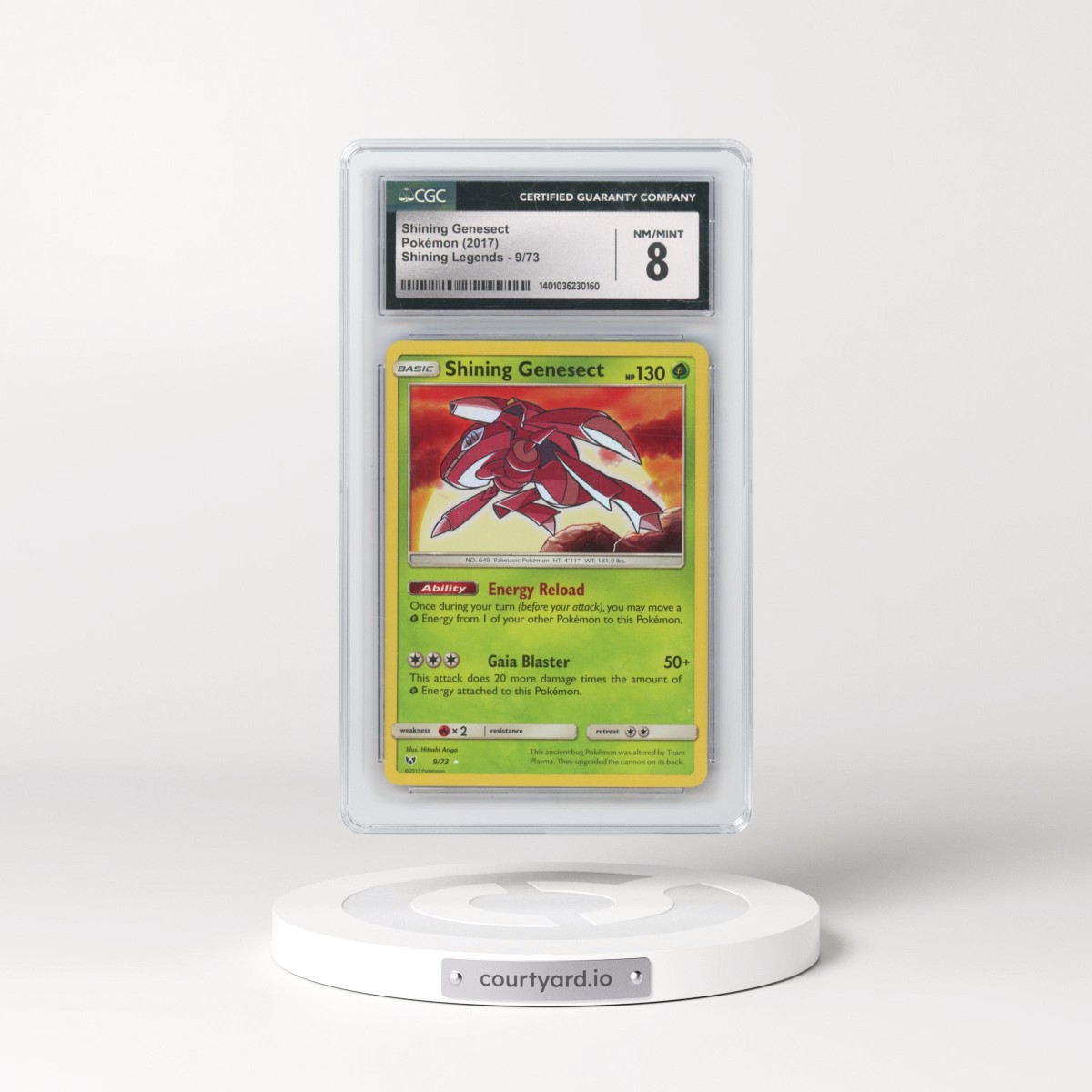 2017 Shining Legends #9/73 Shining Genesect - Holo (CGC 8 NM-MT)