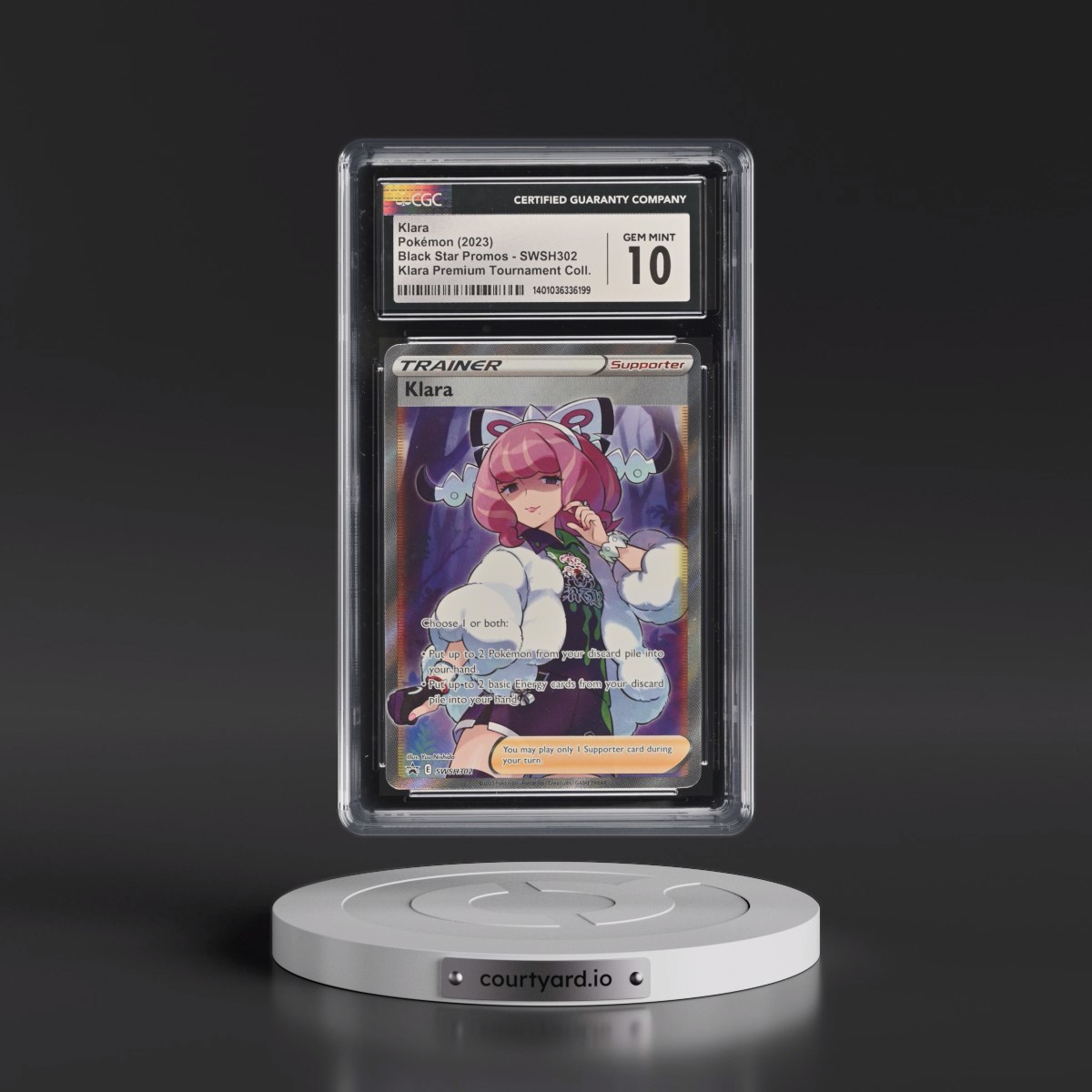 2017 Black Star Promos - Sword & Shield #SWSH302 Klara - Klara Premium Tournament Coll. (CGC 10 GEM MINT)