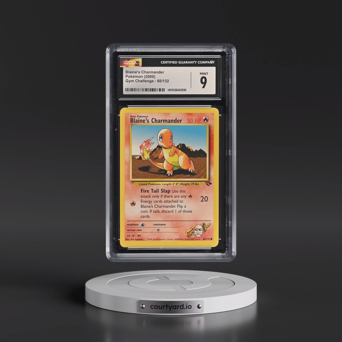 2000 Gym Challenge #60/132 Blaine's Charmander (CGC 9 MINT)