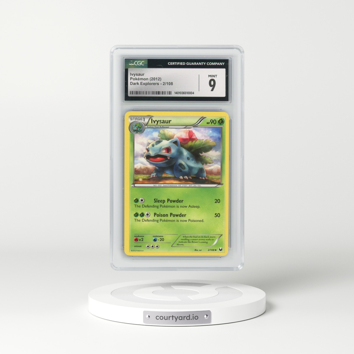2012 Dark Explorers #2/108 Ivysaur (CGC 9 MINT)