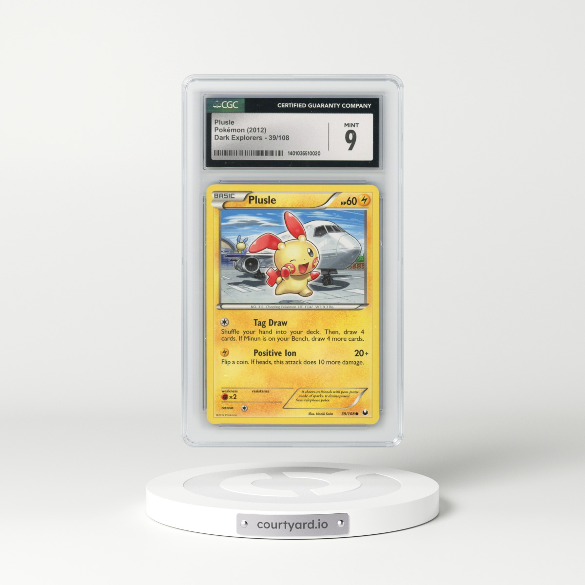 2012 Dark Explorers #39/108 Plusle (CGC 9 MINT)