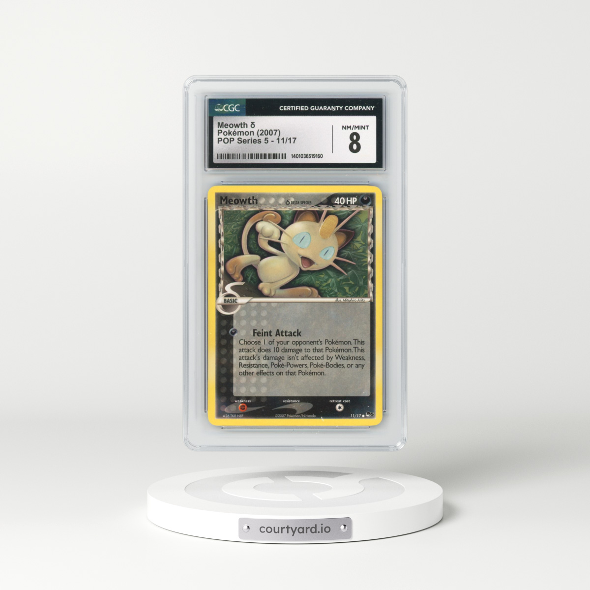 2007 POP Series 5 #11/17 Meowth δ (CGC 8 NM-MT)