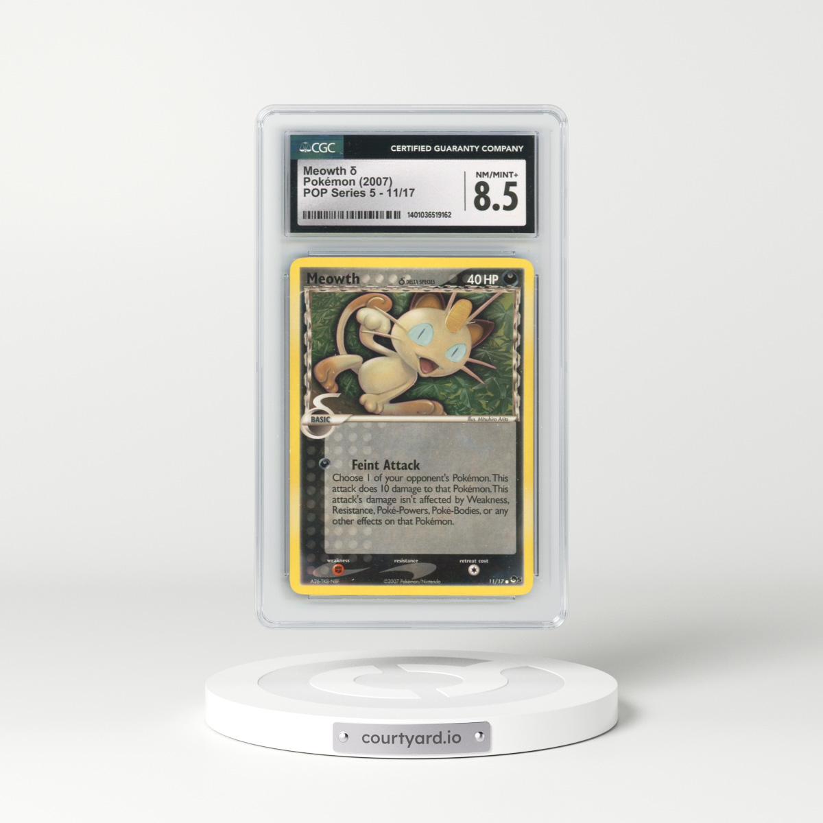 2007 POP Series 5 #11/17 Meowth δ (CGC 8.5 NM-MT+)