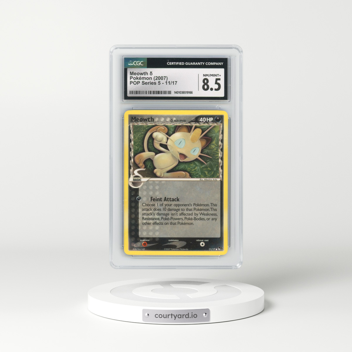 2007 POP Series 5 #11/17 Meowth δ (CGC 8.5 NM-MT+)