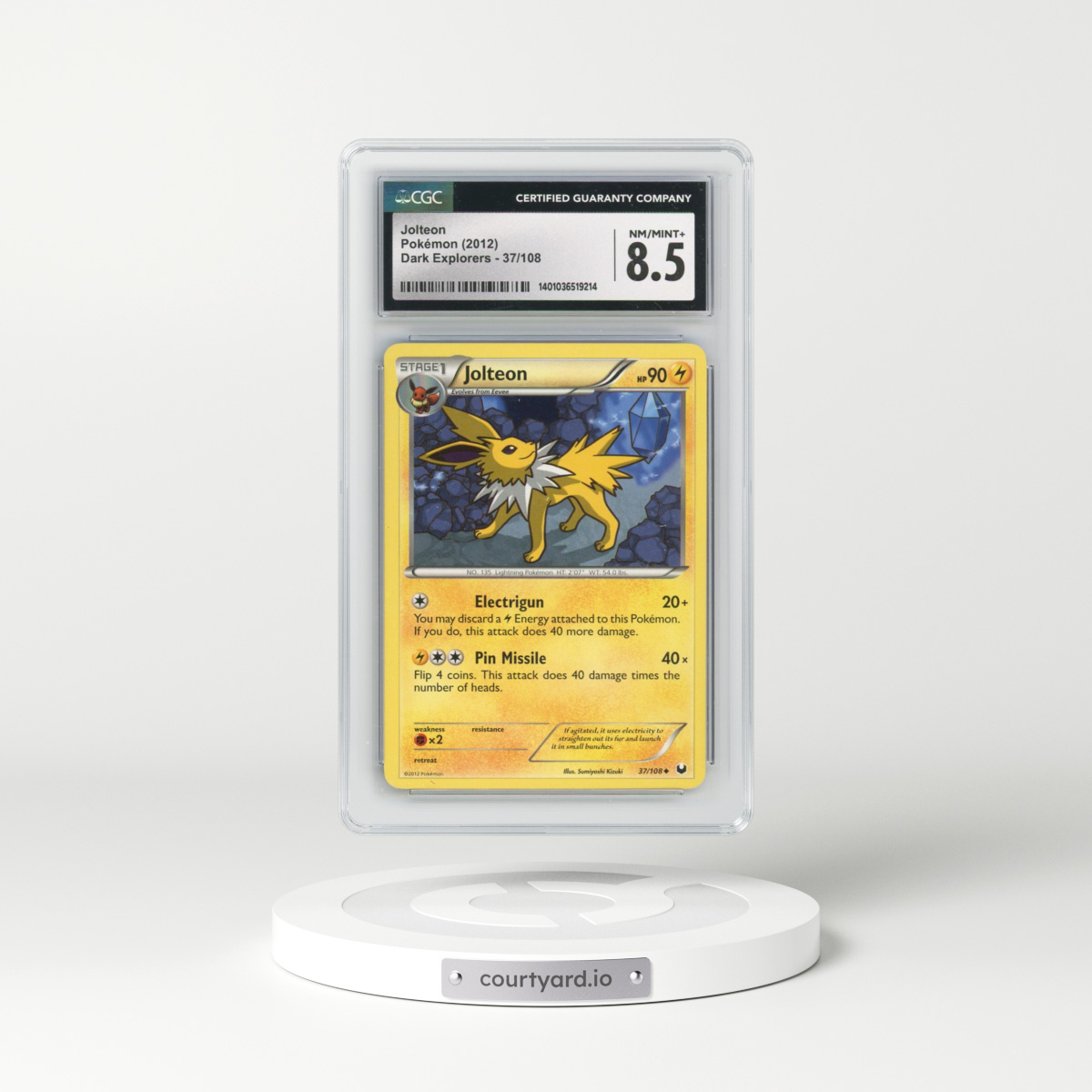 2012 Dark Explorers #37/108 Jolteon (CGC 8.5 NM-MT+)