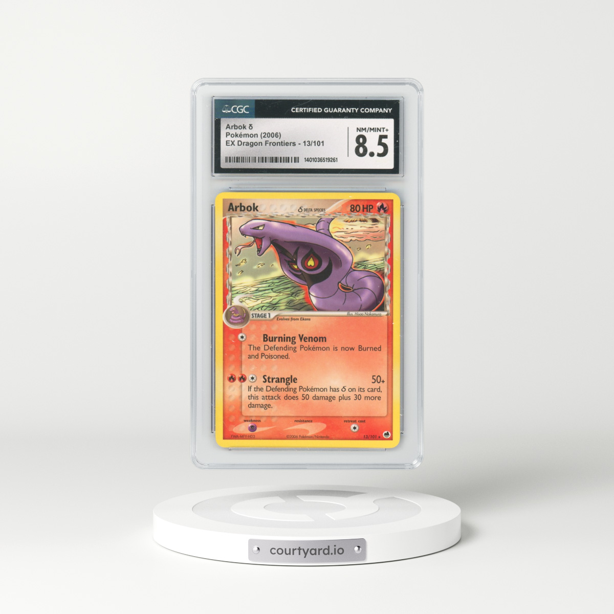 2006 EX Dragon Frontiers #13/101 Arbok δ (CGC 8.5 NM-MT+)