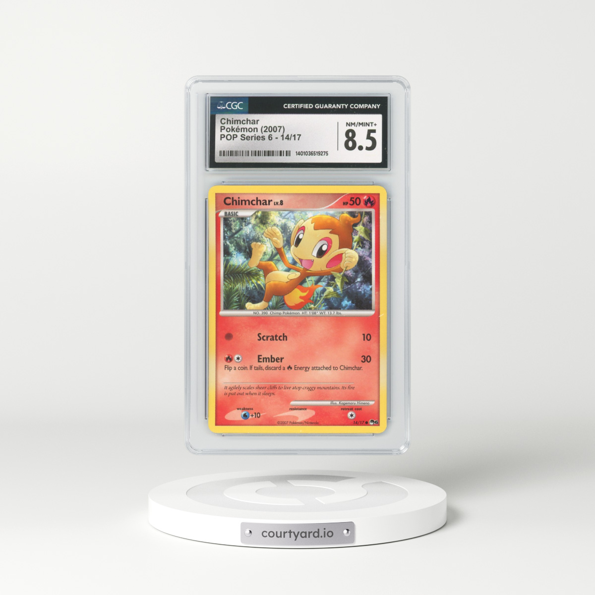 2007 POP Series 6 #14 Chimchar (CGC 8.5 NM-MT+)