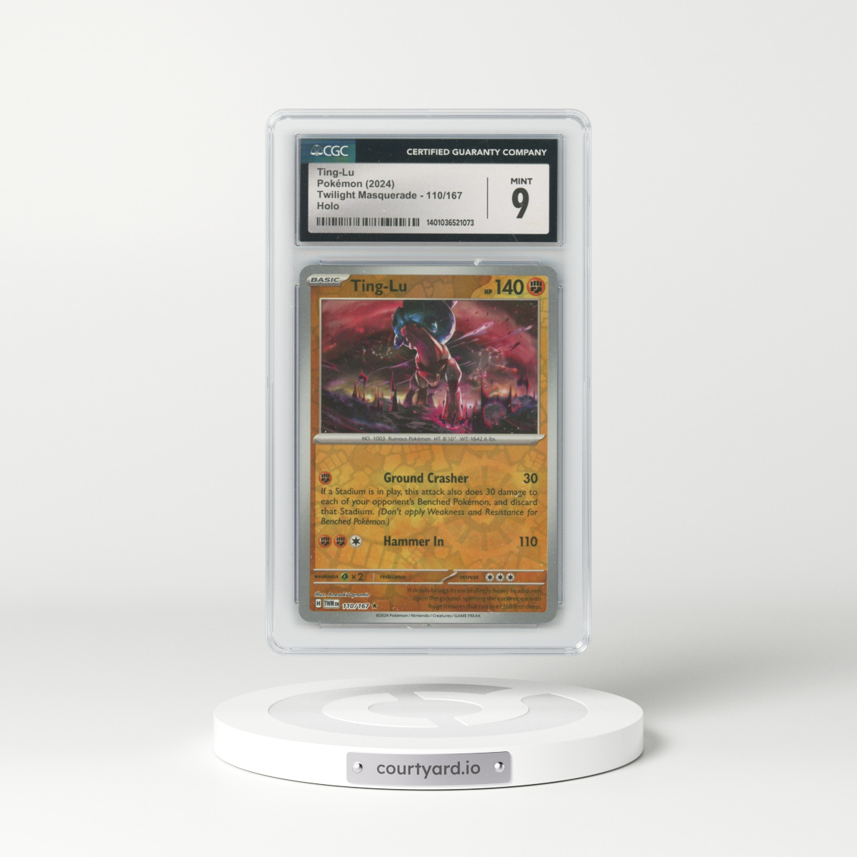 2024 Twilight Masquerade #110 Ting-Lu - Holo (CGC 9 MINT)