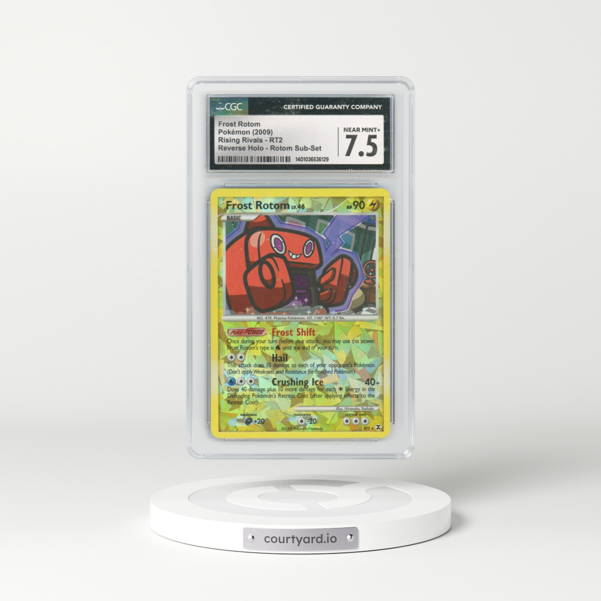 2009 Rising Rivals #RT2 Frost Rotom - Reverse Holo Rotom Sub-Set (CGC 7.5 NM+)