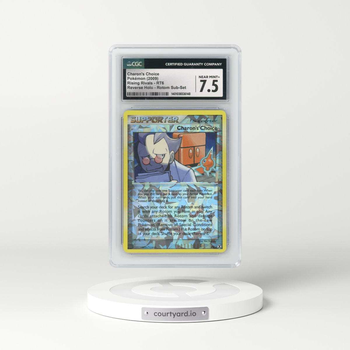 2009 Rising Rivals #RT6 Charon's Choice - Reverse Holo Rotom Sub-Set (CGC 7.5 NM+)