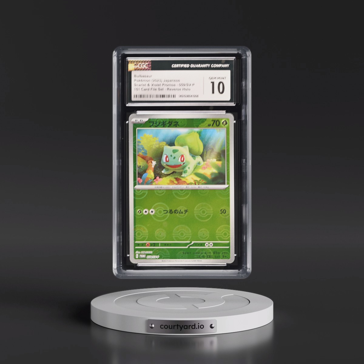 2022 Scarlet & Violet Promos #059/SV-P Bulbasaur - Reverse Holo 151 Card File Set Poké Ball (CGC 10 GEM MINT)