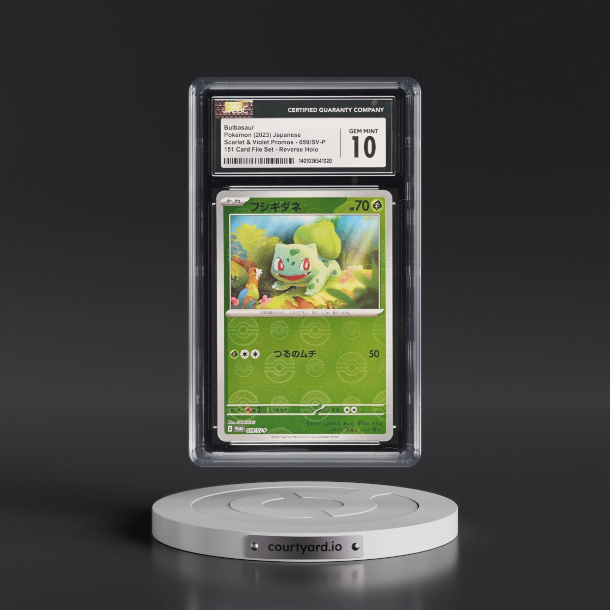 2022 Scarlet & Violet Promos #059/SV-P Bulbasaur - Reverse Holo 151 Card File Set Poké Ball (CGC 10 GEM MINT)