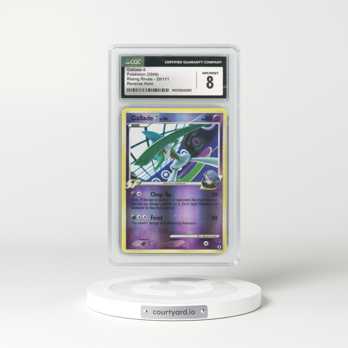 2009 Rising Rivals #20/111 Gallade 4 - Reverse Holo (CGC 8 NM-MT)