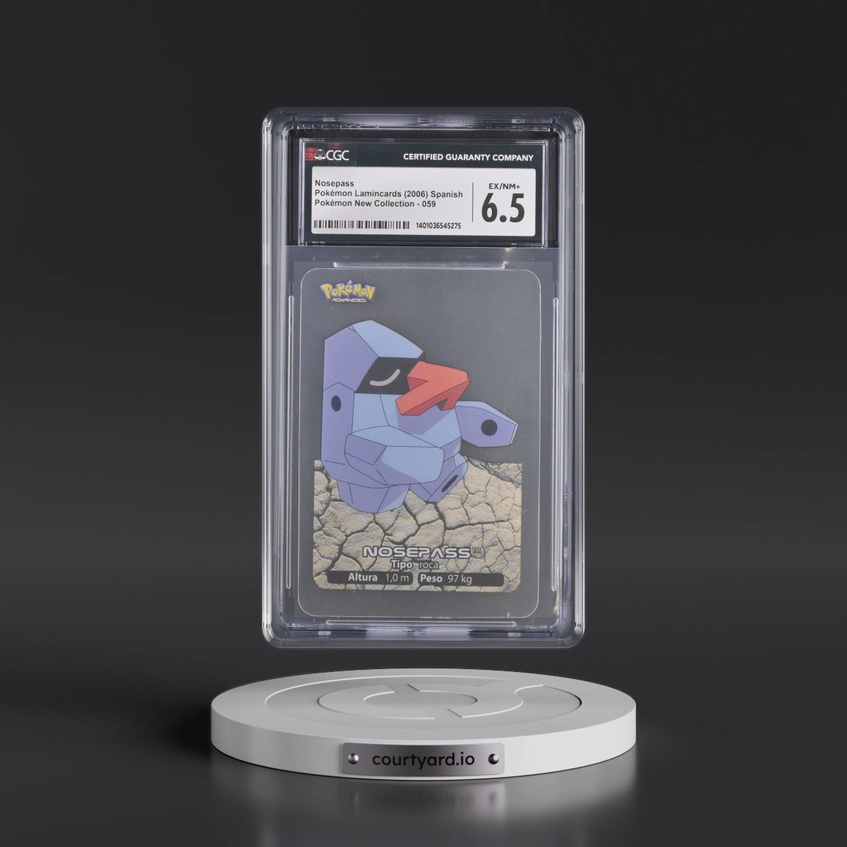 2006 Pokémon New Collection (2006)(2005 on Card) #059 Nosepass (CGC 6.5 EX-NM+)