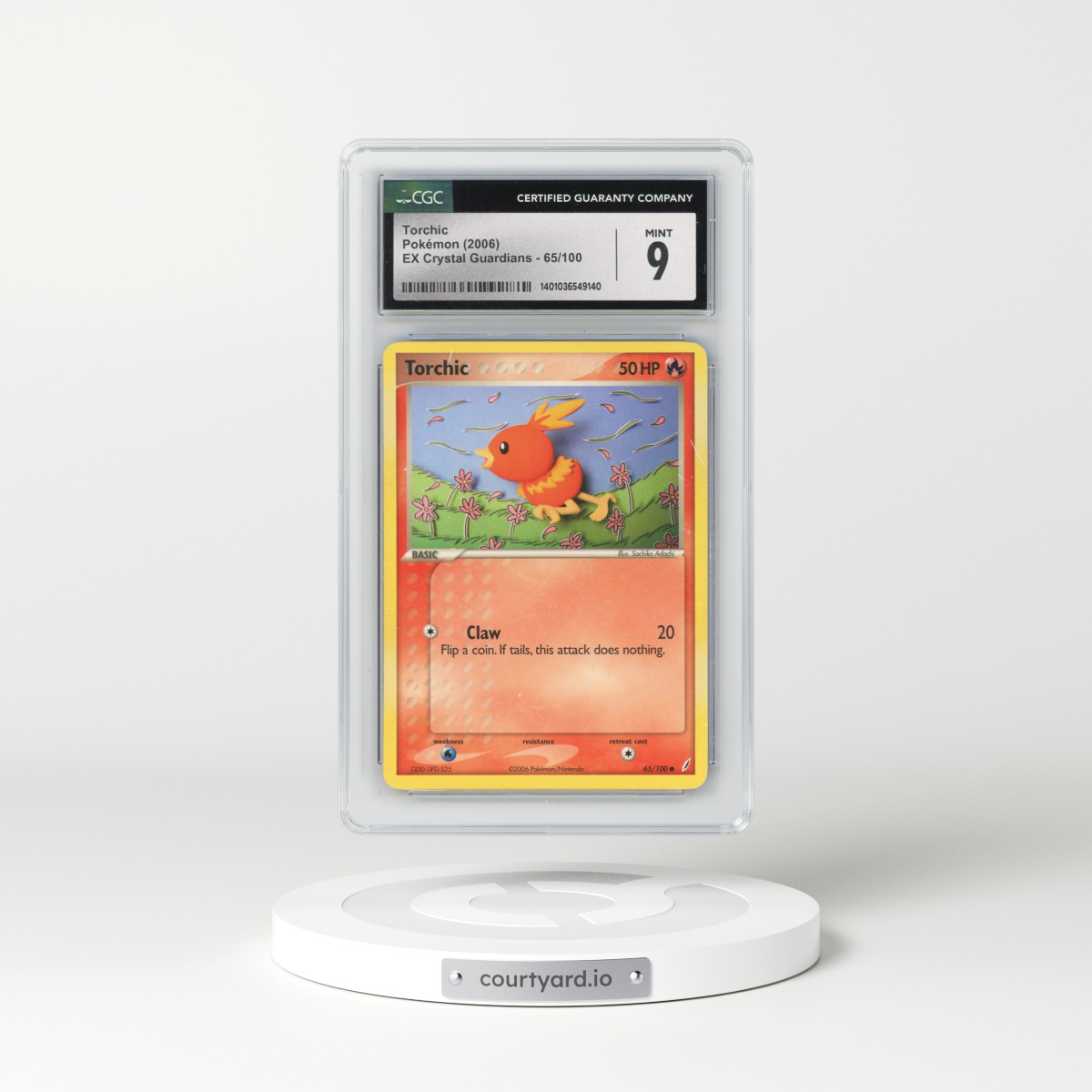 2006 EX Crystal Guardians #65/100 Torchic (CGC 9 MINT)