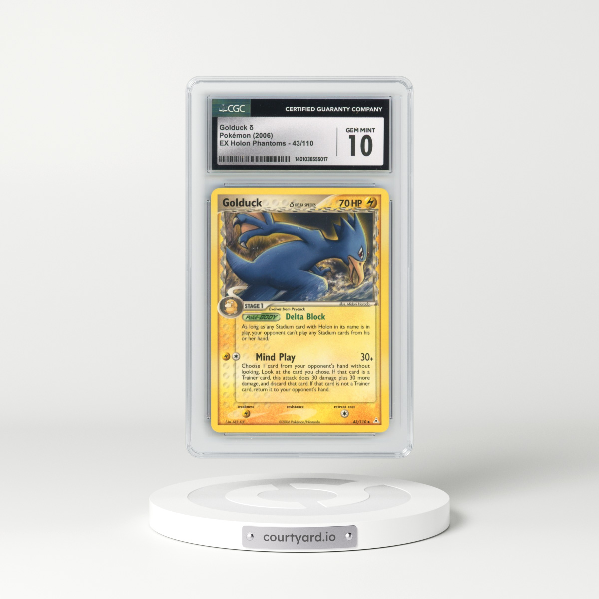 2006 EX Holon Phantoms #43/110 Golduck δ (CGC 10 GEM MINT)