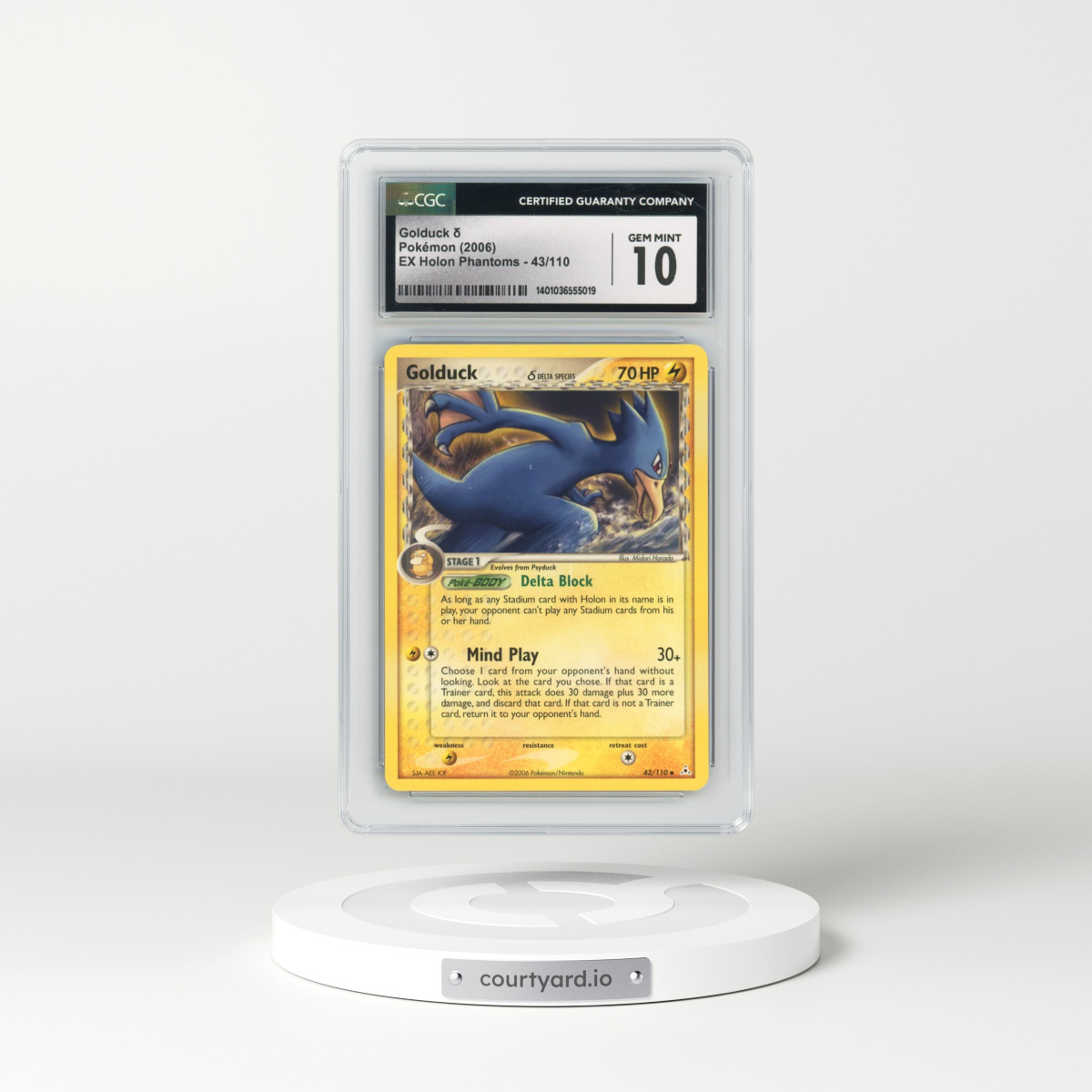 2006 EX Holon Phantoms #43/110 Golduck δ (CGC 10 GEM MINT)