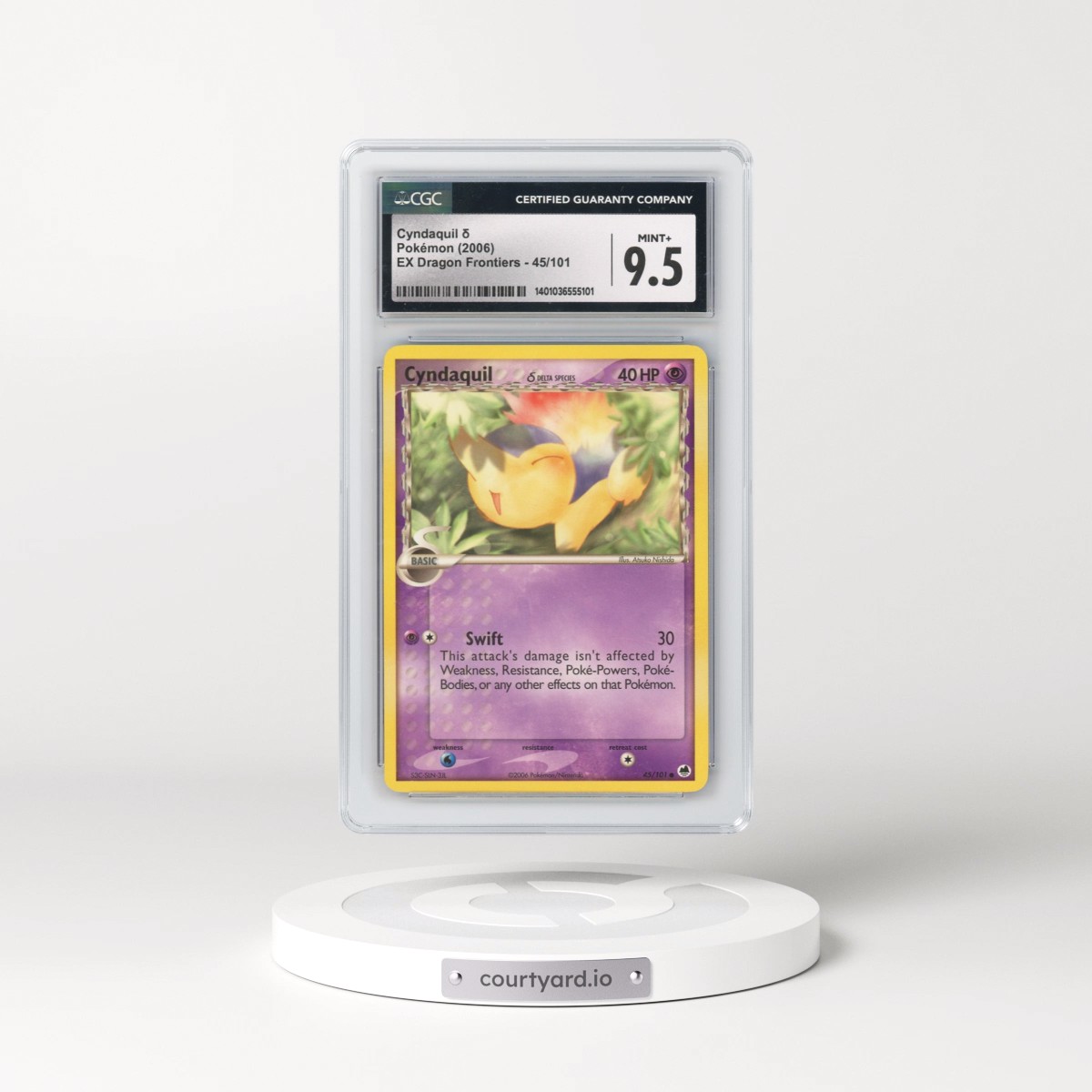 2006 EX Dragon Frontiers #45/101 Cyndaquil δ (CGC 9.5 MINT+)