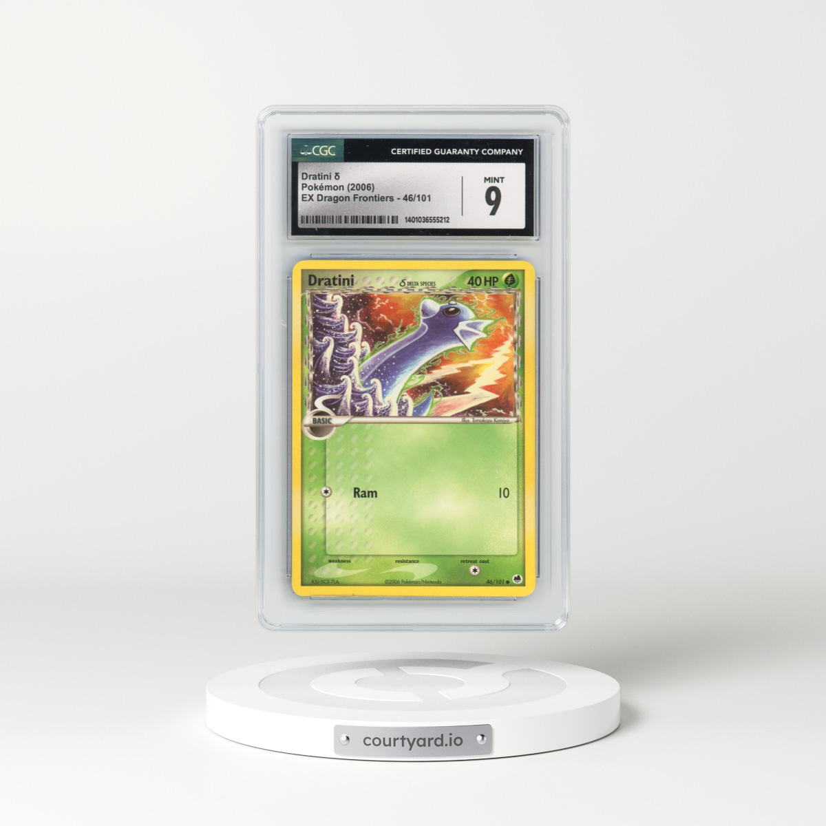 2006 EX Dragon Frontiers #46/101 Dratini δ - Non-Holo (CGC 9 MINT)