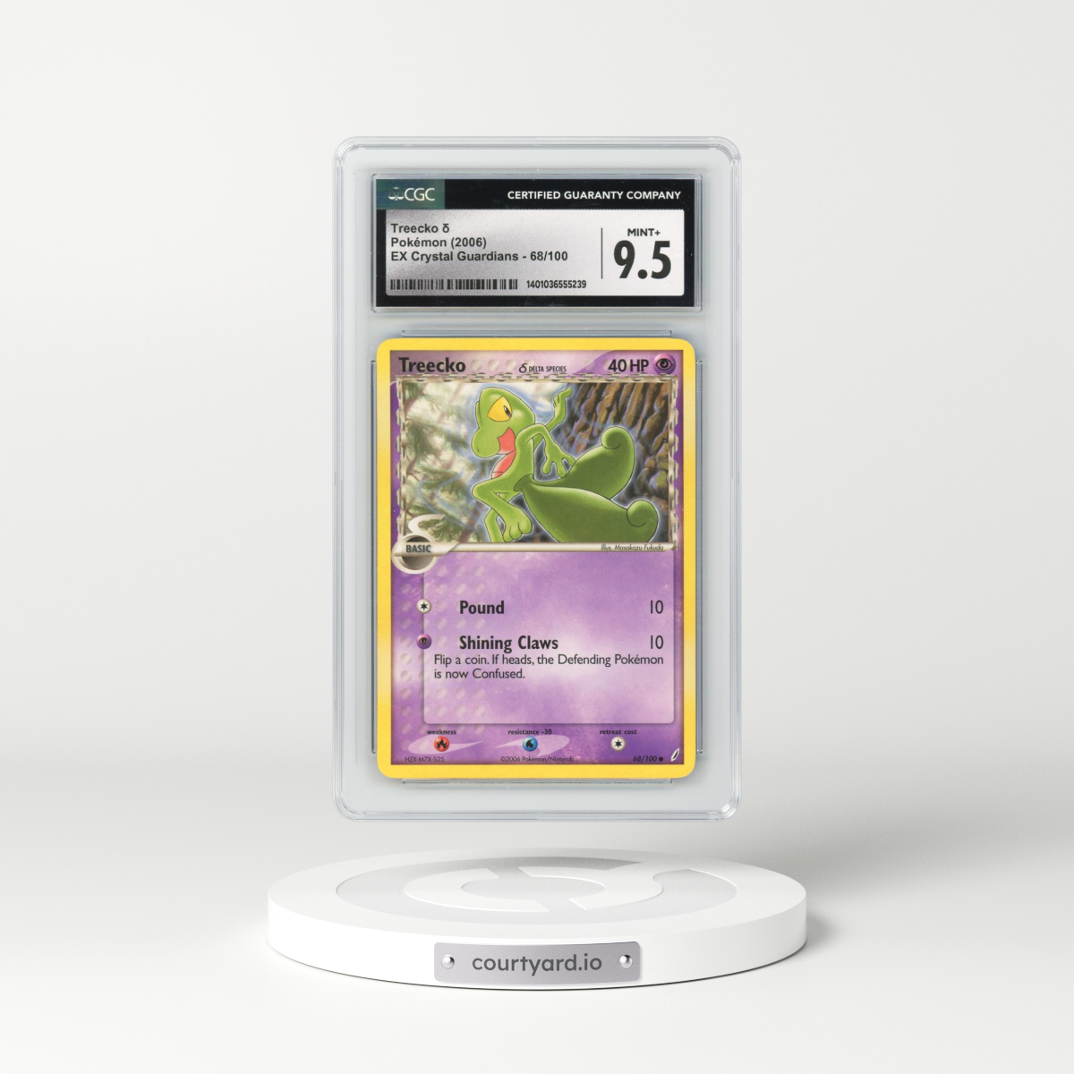 2006 EX Crystal Guardians #68/100 Treecko δ (CGC 9.5 MINT+)