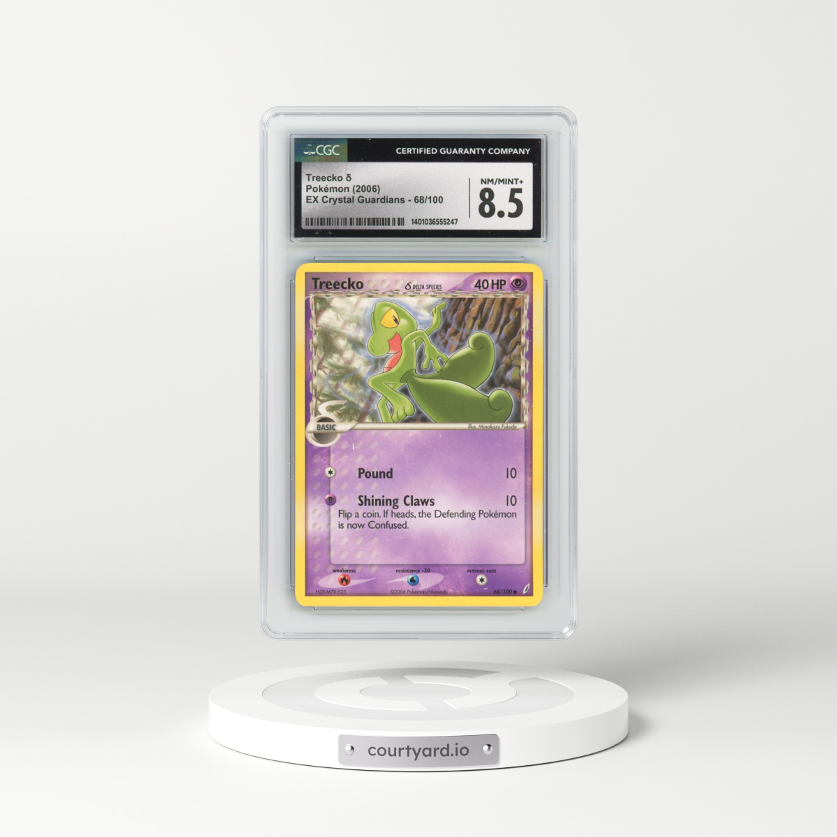 2006 EX Crystal Guardians #68/100 Treecko δ (CGC 8.5 NM-MT+)