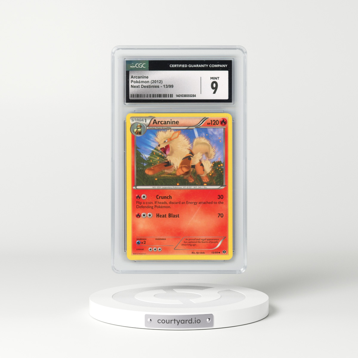 2012 Next Destinies #13/99 Arcanine (CGC 9 MINT)