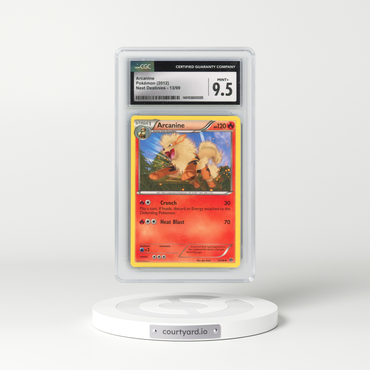 2012 Next Destinies #13/99 Arcanine (CGC 9.5 MINT+)