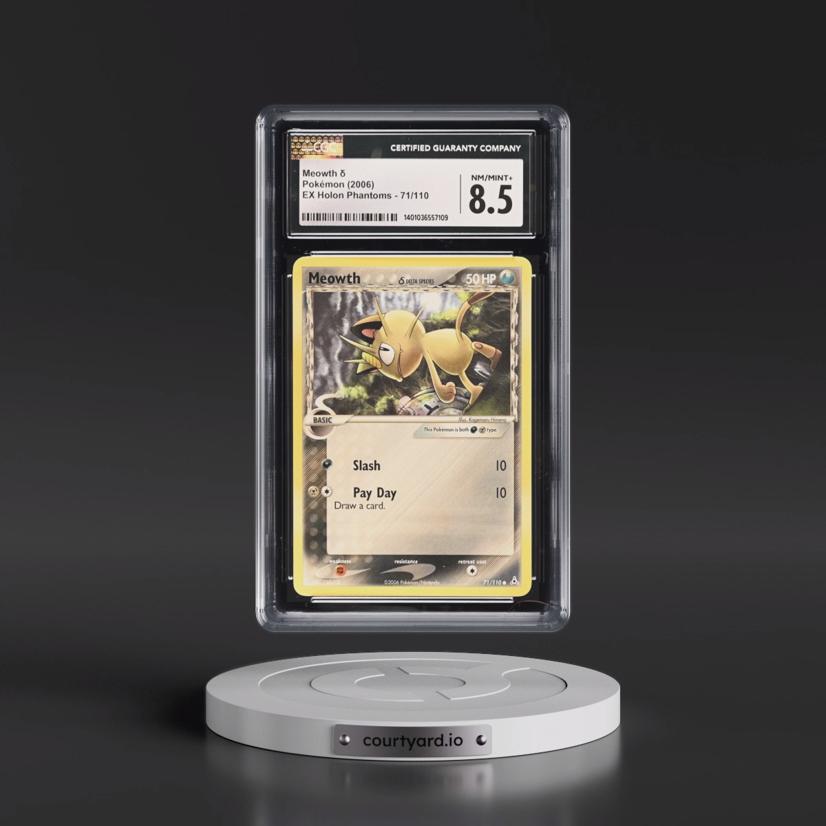 2006 EX Holon Phantoms #71/110 Meowth δ (CGC 8.5 NM-MT+)