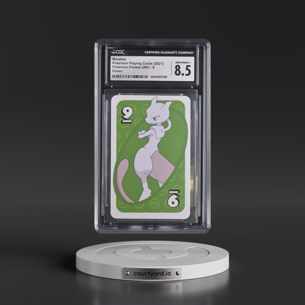 2021 Pokémon Pocket UNO (2021 Pocket Monsters Back) #9 Mewtwo - Green (CGC 8.5 NM-MT+)