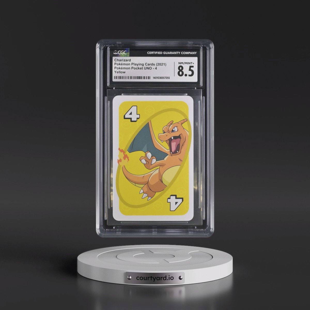 2021 Pokémon Pocket UNO (2021 Pocket Monsters Back) #4 Charizard - Yellow (CGC 8.5 NM-MT+)