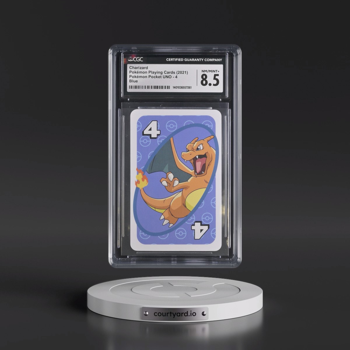 2008 Pokémon Pocket UNO (2021 Pocket Monsters Back) #4 Charizard - Blue (CGC 8.5 NM-MT+)