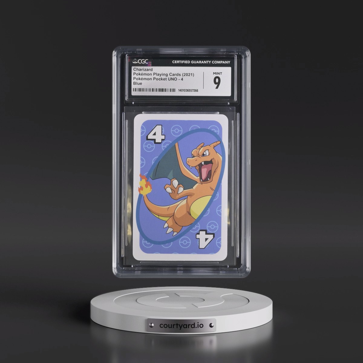 2008 Pokémon Pocket UNO (2021 Pocket Monsters Back) #4 Charizard - Blue (CGC 9 MINT)
