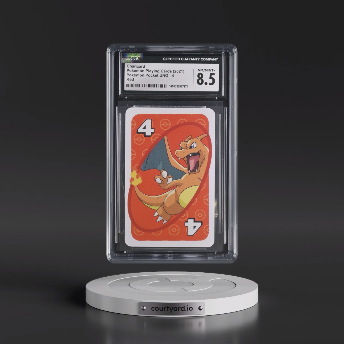 2021 Pokémon Pocket UNO (2021 Pocket Monsters Back) #4 Charizard - Red (CGC 8.5 NM-MT+)