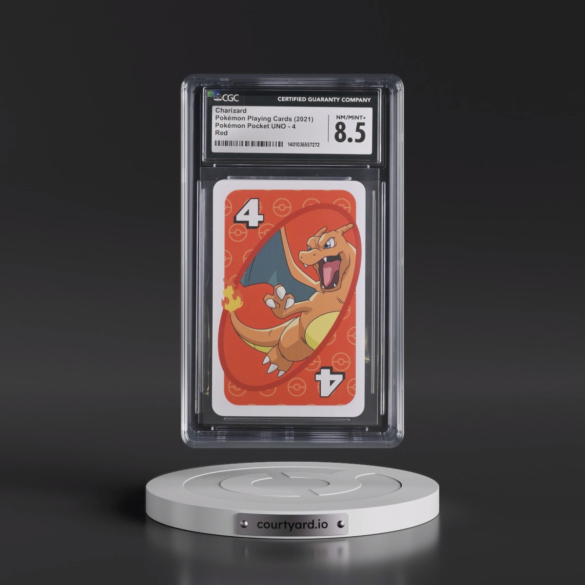 2021 Pokémon Pocket UNO (2021 Pocket Monsters Back) #4 Charizard - Red (CGC 8.5 NM-MT+)