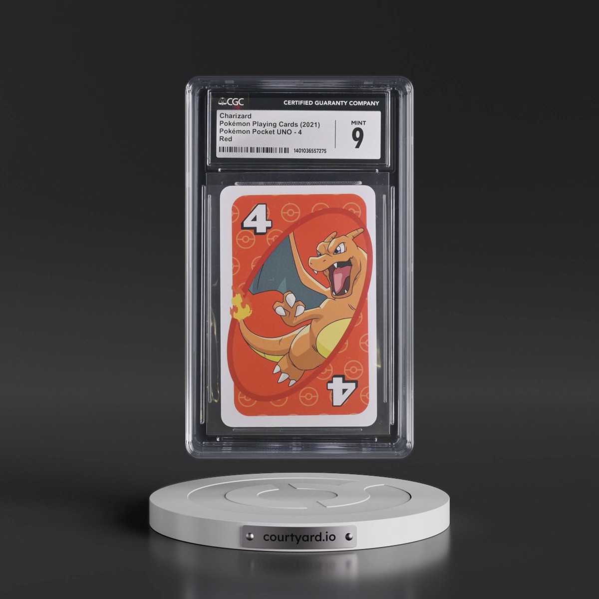 2021 Pokémon Pocket UNO (2021 Pocket Monsters Back) #4 Charizard - Red (CGC 9 MINT)
