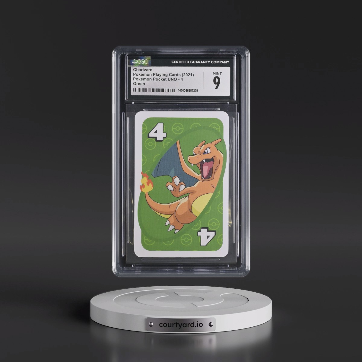 2021 Pokémon Pocket UNO (2021 Pocket Monsters Back) #4 Charizard - Green (CGC 9 MINT)