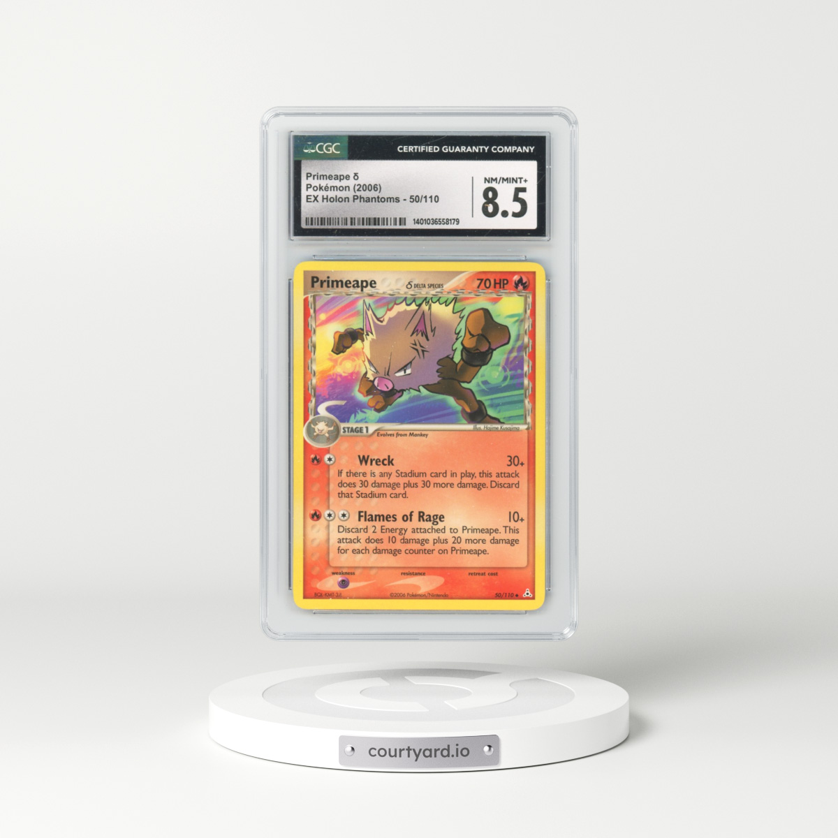 2006 EX Holon Phantoms #50/110 Primeape δ (CGC 8.5 NM-MT+)