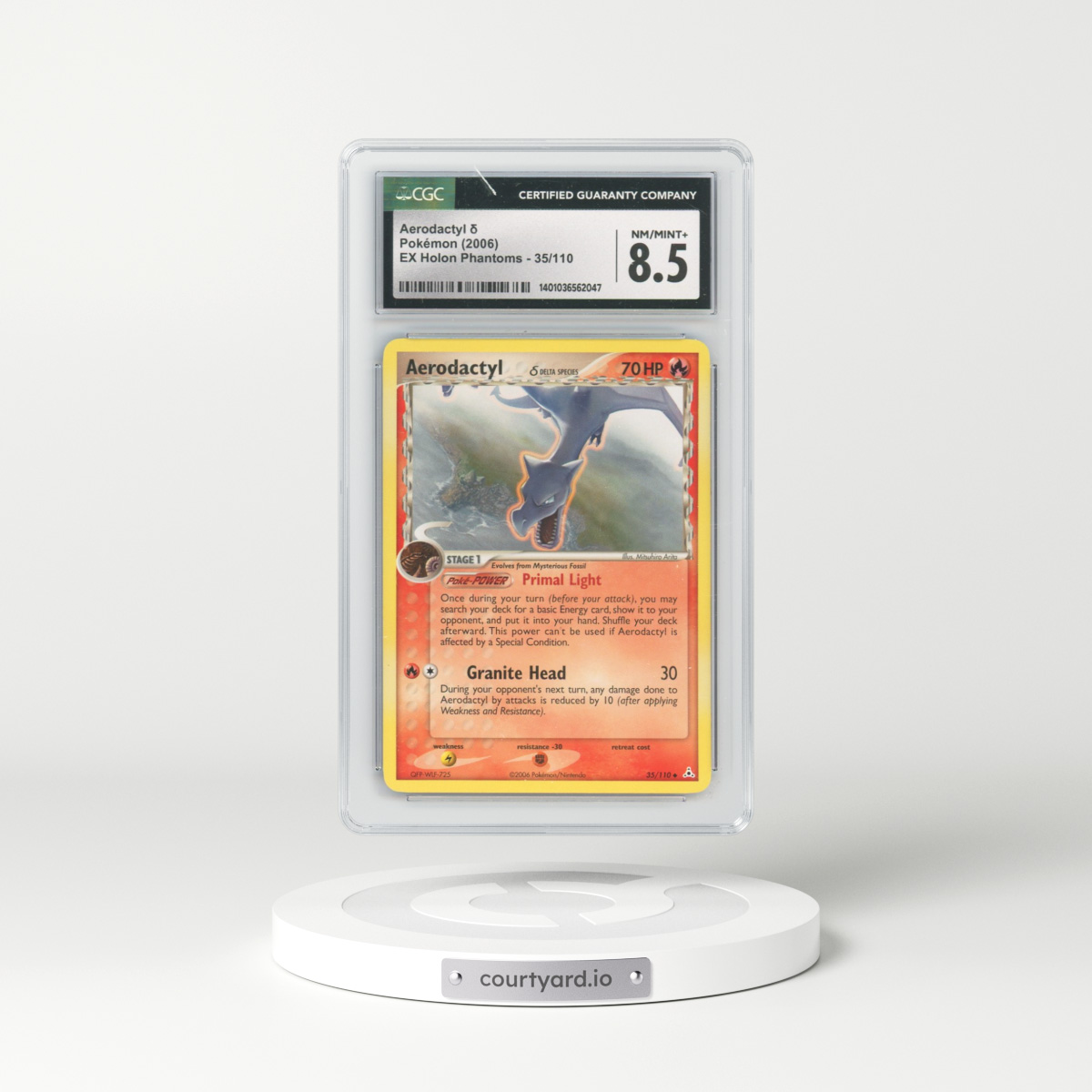 2006 EX Holon Phantoms #35/110 Aerodactyl δ (CGC 8.5 NM-MT+)