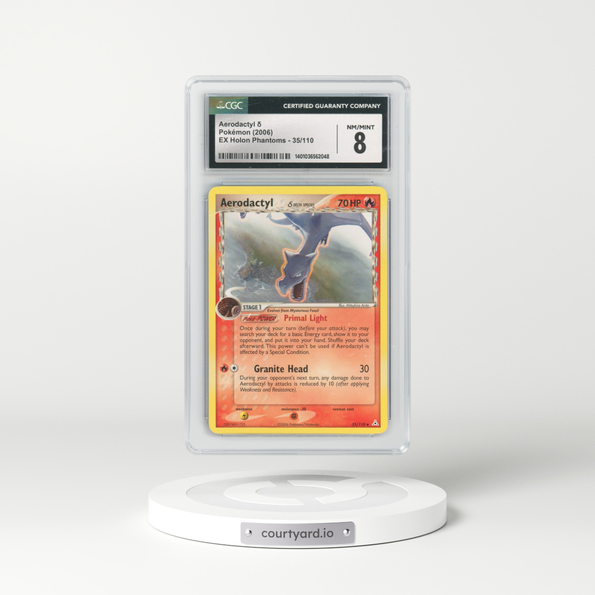 2006 EX Holon Phantoms #35/110 Aerodactyl δ (CGC 8 NM-MT)