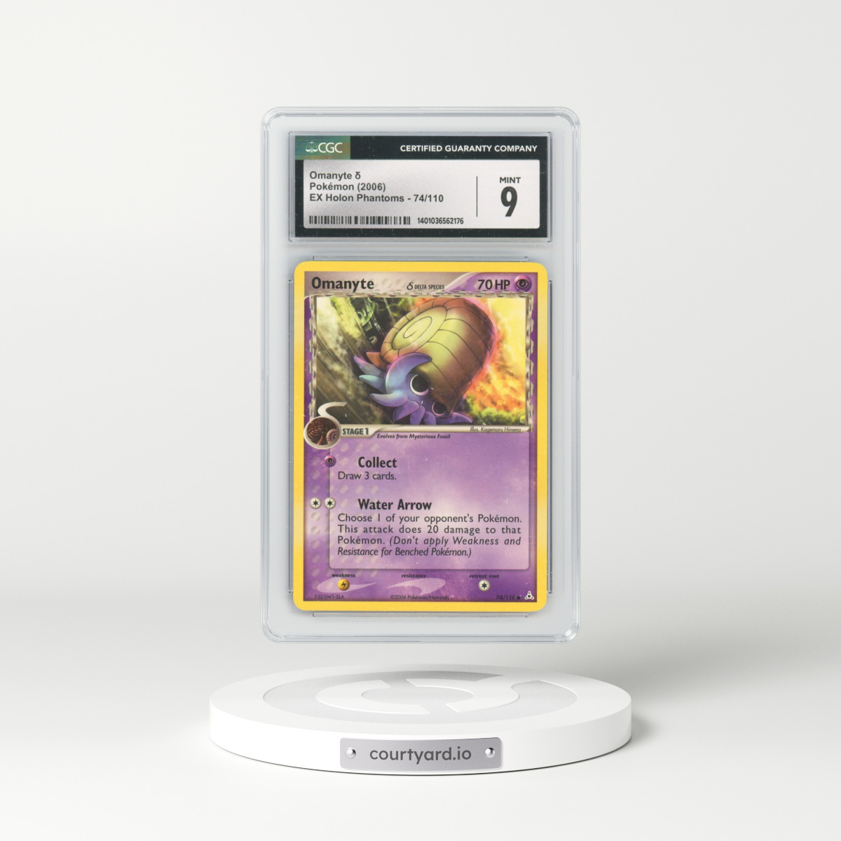 2006 EX Holon Phantoms #74/110 Omanyte δ (CGC 9 MINT)