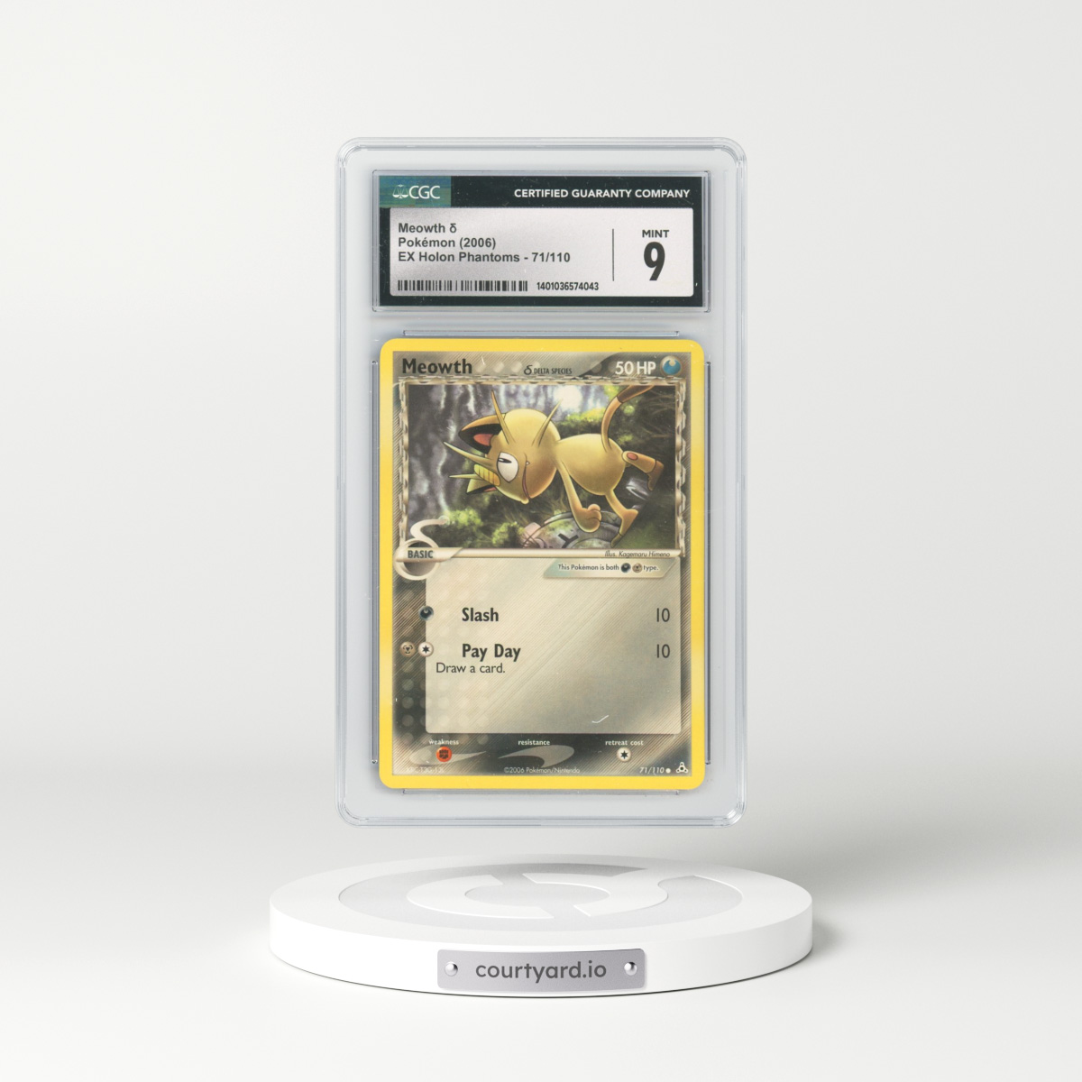 2006 EX Holon Phantoms #71/110 Meowth δ (CGC 9 MINT)